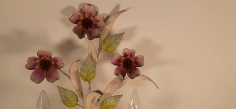 Vintage Hand-wought Metal Wall Sconce, Possibly Italian, 1950s Cover