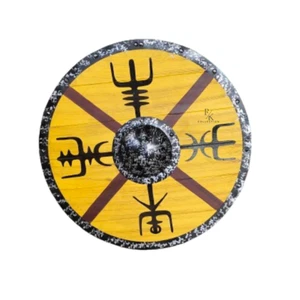 Armatura cavaliere vichingo medievale replica scudo da battaglia durevole e autentico - Foto 1 di 6