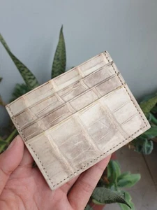 Himalaya 100% Genuine Doubleside EXOTIC Leather Skin Unisex Card Holder-Handmade - Picture 1 of 9