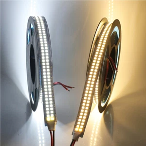 12V 24V Double Row LED Strip 2835 480leds/m Flexible Tape Light Kitchen Lamp - Picture 1 of 10