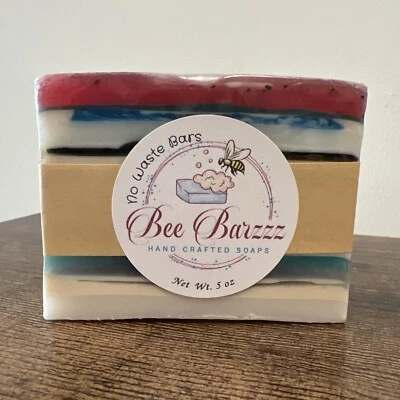 Handcrafted Bee Barz Handcrafted Goat Milk Jojoba Beads Olive Oil Soap Glitter - Image 1 of 4
