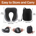 Neck Pillow Set Memory Foam Eye Cover Travel Shaped Head Support Portable