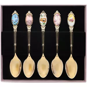 Royal Albert 100th Anniversary cucchiaio da dessert rinfrescante set 5P (1950-1990) - Foto 1 di 3