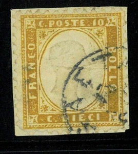 P3034 B - ITALIA, SASS. NR. 1 SU FRAMMENTO, ANNULLO GAETA, MOLTO BELLO - Picture 1 of 1