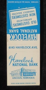 Banco Nacional Havelock Años 60 Antiguos Clientes Apreciados Nuevo Solicitado Lincoln NE - Imagen 1 de 2