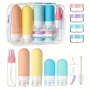 Travel Containers for Toiletries 16 Pack, TSA Approved Silicone Cream Jars Co... - Picture 1 of 8