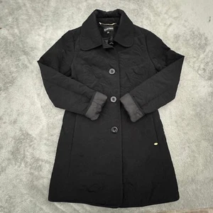 Ellen Tracy Jacket Women's Size XS Black Super Stylish Button Front Quilted - Picture 1 of 13