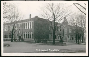 CARO MI MICHIGAN High School 1947 RPPC Real Photo Postcard - Picture 1 of 2