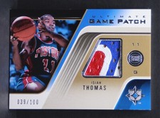ISIAH THOMAS 2004-05 ULTIMATE COLLECTION GAME Worn 3CLR PATCH #39/100 PISTONS SP