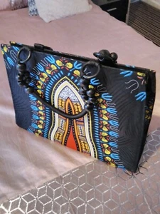 Afrikanische Handtasche Kente Design Handarbeit - Bild 1 von 2