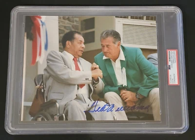 TED WILLIAMS Signed 8x10 Photo-ROY CAMPANELLA-HALL OF FAME INDUCTION-PSA - Image 1 of 4