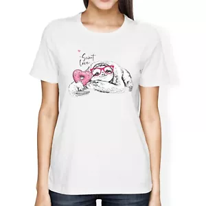 1Tee Damen T-Shirt Loose Fit Sweet Love Faultier - Bild 1 von 5
