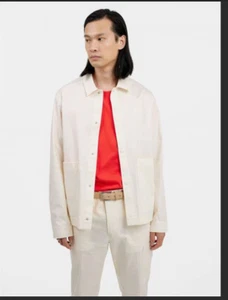 J Lindeberg Men's Whisper White Elmer Cotton Stretch Overshirt £170 - Picture 1 of 9