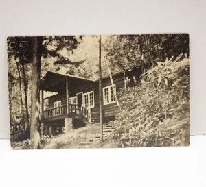 Nemanie Lodge One of the Cottages Paupack PA Postcard RPPC Unposted B&W Exterior - Picture 1 of 2