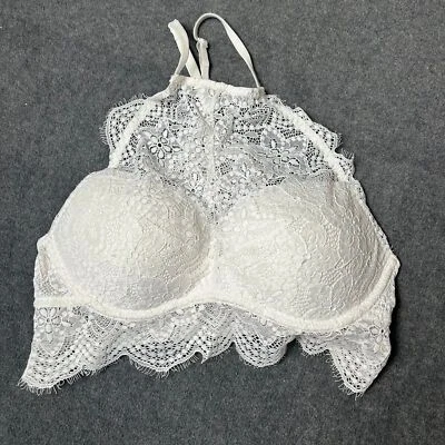 Victoria’s Secret PINK Lace Bralette White Padded Women’s Size Small — 第 1/4 张图片