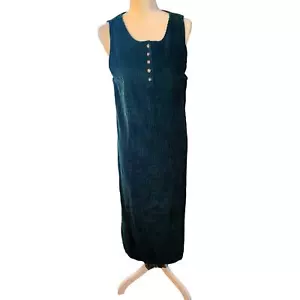 Talbots Petites Cord Lagenlook Lätzchenpullover Hunter grünes Kleid 10P - Bild 1 von 5