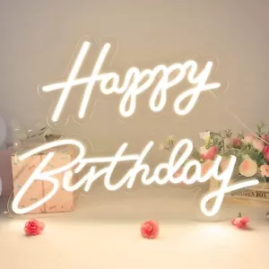 Custom Happy Birthday Neon Signs Birthday Decor Lights for Wall Decor Home Decor - Picture 1 of 11