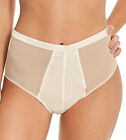 Womens Knickers Figleaves Pimlico High Waist Brief Knickers In Ivory Size 10