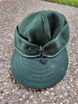 Stormy Kromer 1903 Hat Cap Fitted Mens 7 1/8 Green Wool Flap USA Made - Image 1 of 4