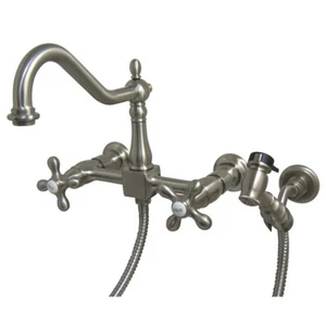 Elements Of Design ES1245AXBS Double Handle 8" Center Wall - Nickel - Picture 1 of 1