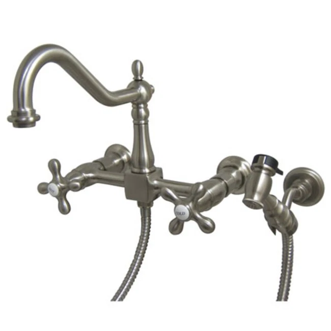 Elements Of Design ES1245AXBS Double Handle 8" Center Wall - Nickel - Image 1 of 1