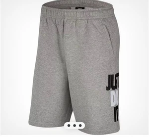 Nike Just Do It Sweat Shorts Mens Size XL Gray - Picture 1 of 8