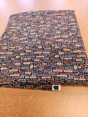 1/2  Yd Bricks Cotton Fabric Timeless Treasures  Bolt End  - Image 1 of 2
