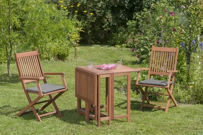 MX Gartenmöbel Rio Set 3tlg. Balkonmöbel Holzmöbel Esstischgruppe Bistromöbel - Bild 1 von 4