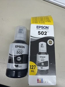 EPSON 502 Ink Bottle ( 127ml ) Black - Genuine Exp 2028 - Picture 1 of 6