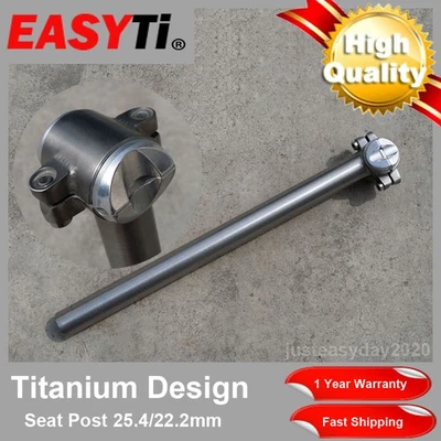 Tija de sillín de titanio EasyTi 25,4 mm/22,2 mm para bicicleta bicicleta de carretera ciclismo MTB  Foto 1 de 4