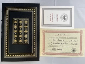 Tim Russert Wisdom Of Our Fathers Leather 1st Edition Easton Press SIGNED Book - Picture 1 of 6