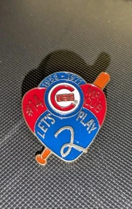 Ernie Banks Chicago Cubs 1953-1971 Mr Cub Let's Plat Two MLB Pin - Picture 1 of 1