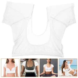 Sweat Pad Vest Ladies Miss Absorbing Undershirt Women Underarm Breathable - Picture 1 of 12