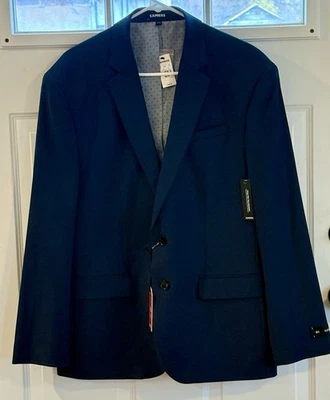 Men’s Express Navy Blue Suit Jacket Blazer Sz 42S Classic Fit New With Tags - Image 1 of 4