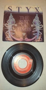 Styx 45 RPM The Best Of Times Super Nice In Picture Sleeve - Picture 1 of 2