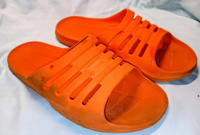 USADO Barker Slides Hombres XL 11-12 Naranja Goma Zapatos Sandalias Prisión Cárcel Recluso Foto 1 de 4