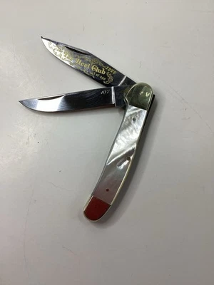 CUCHILLO F Buster Fight`n Rooster tacón de alquitrán cubiertos club 1 de 400 asas de perlas 1979 Foto 1 de 4