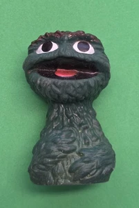 Vintage Oscar The Grouch 2,5" pupazzo dito in gomma Sesame Street Muppets - Foto 1 di 4