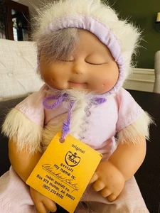 RARE Vintage Naber Gestalt Eskimo Sleeping Baby Doll 12" Realistic Tag Attached - Picture 1 of 10