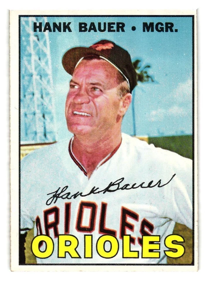 1967 Topps бейсбольный набор высоты #534 Хэнк Бауэр VG-EX Baltimore Orioles Бесплатная доставка - Изображение 1 из 2