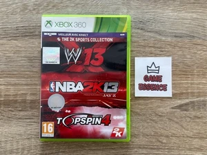 The 2K Sports Collection Xbox 360 Complet PAL FR WW 13 NBA 2K13 Top Spin 4 WWE - Imagen 1 de 3