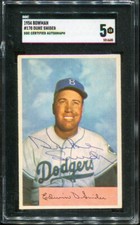 1954 Bowman Duke Snider #88 HOF Brooklyn Dodgers - SGC 5/ Hand Signed (ink)