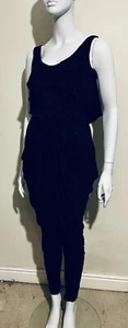 Diane von Furstenberg Belem 80's inspired jump suit, black, numeric 0/UK 8 - Picture 1 of 9
