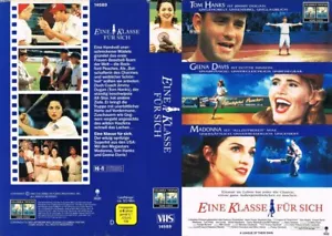 A LEAGUE OF THEIR OWN (1992) TOM HANKS - GENNA DAVIS - MADONNA - GERMAN VHS - Picture 1 of 1