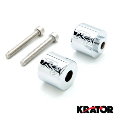 Logotipo personalizado barras de prata extremidades pesos controles deslizantes para Yamaha YZF R6 (2006-2012) YZF-R6 - Imagem 1 de 3