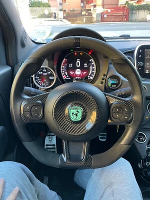 Cover Centrale Volante VERO CARBONIO Abarth 500/595 Fiat 500 - Immagine 1 di 4