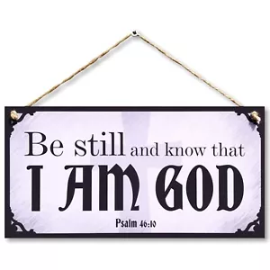 CARISPIBET Be still and know that I am God | home decorative sign faith & belief - Picture 1 of 6