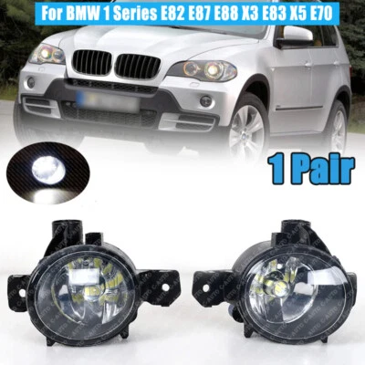 LH&RH LED Fog Light For Lamp W/Bulb For BMW 1 Series E82 E87 E88 X3 E83 X5 E70 - Image 1 of 4