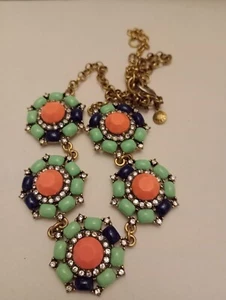 J. Crew Rhinestone Flower Necklace - Picture 1 of 5
