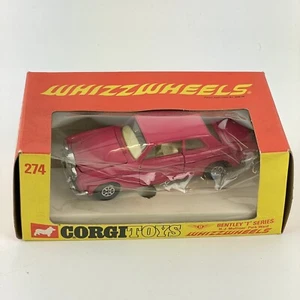 Vintage Boxed Corgi Toys Whizzwheels 274 Bentley T Series Pink - Picture 1 of 11